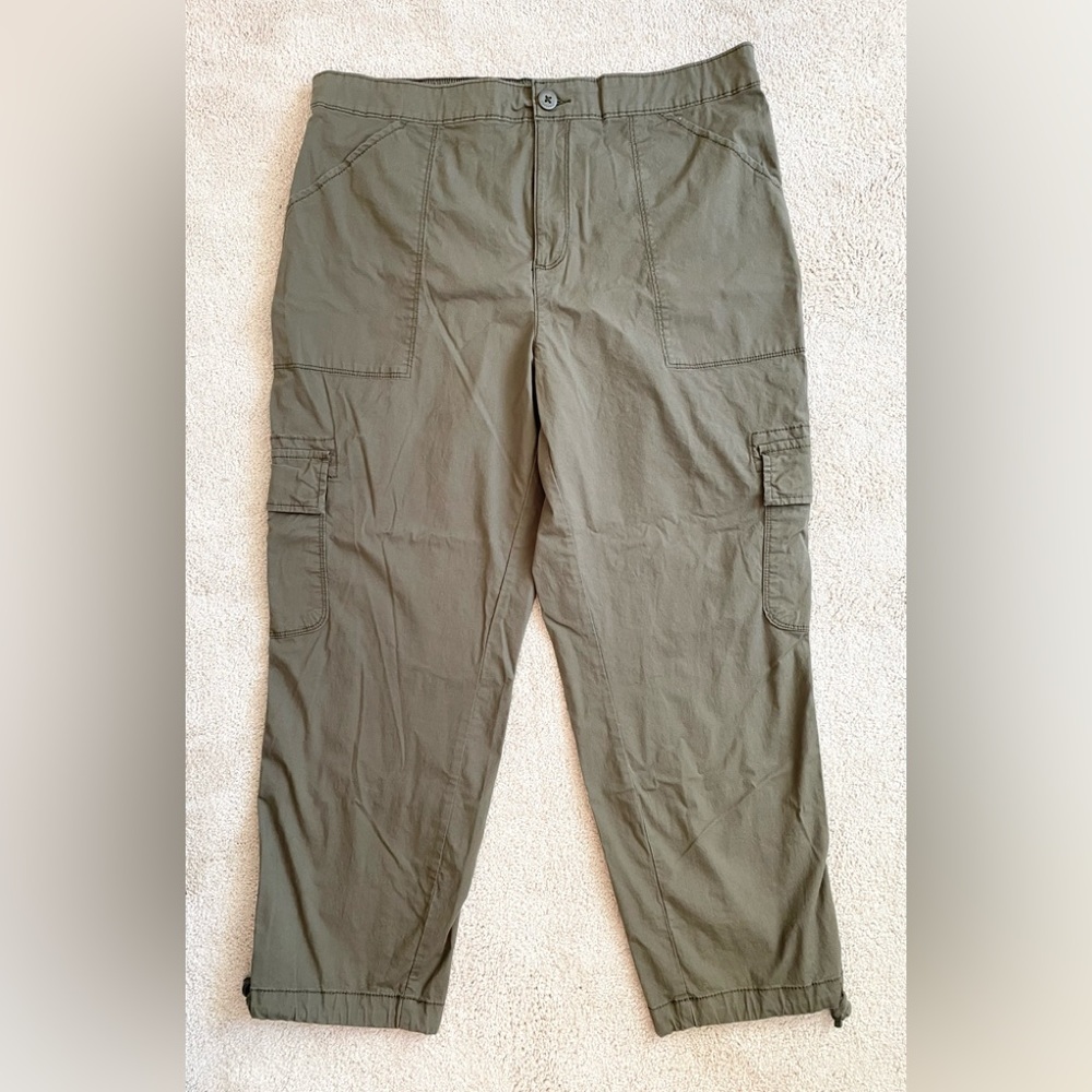 Army Green Social Standard Cargo Crops XXL